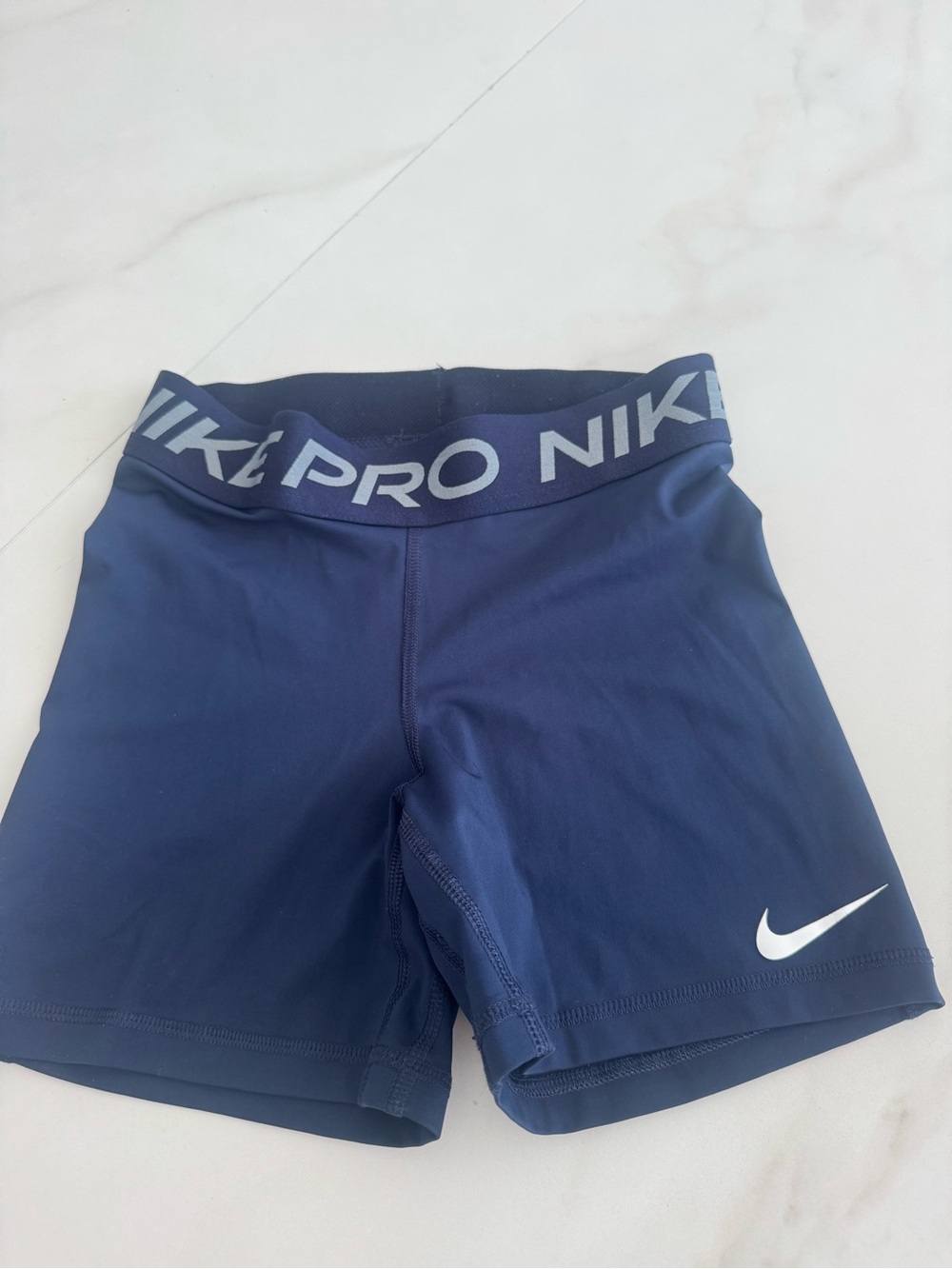 Nike Women's Navy Blue Pro Compression Bike Shorts